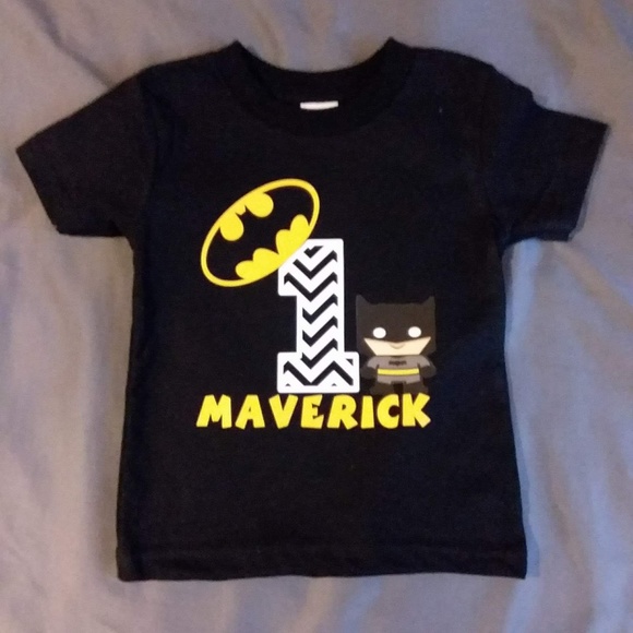 Batman Personalized Family Birthday Shirt Set of 4 - Picture 2 of 7